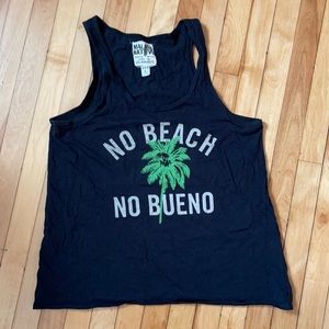 Black beach tank top